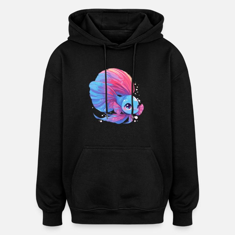 Bettas Betta Fisch Betta - Oversized Unisex Hoodie - Schwarz