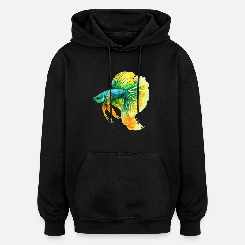 Bettas Betta Fisch Betta - Oversized Unisex Hoodie - Schwarz