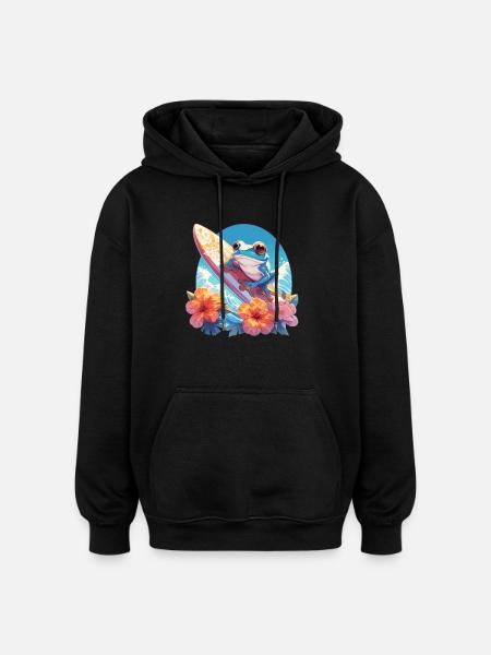 Tree Frog Laubfrösche Laubfrosch - Oversized Unisex Hoodie - black