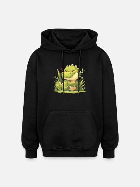 Alligatoren Alligator - Oversized Unisex Hoodie - black