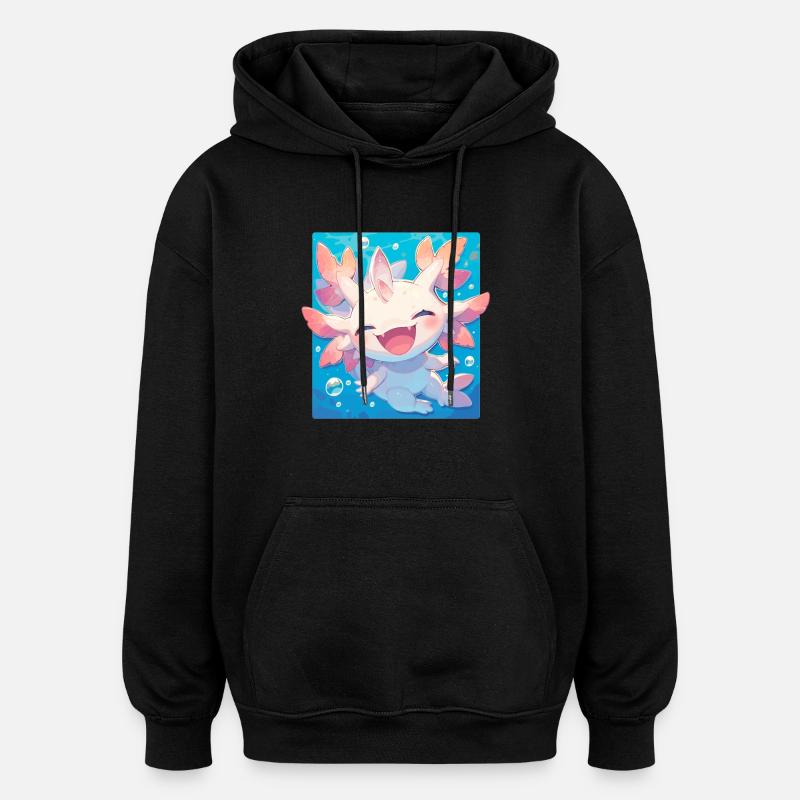 Axolotls Axolotl - Oversized Unisex Hoodie - Schwarz