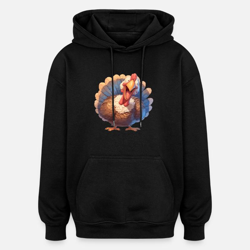 Turkey Turkeys Turkey - Oversized Unisex Hoodie - black