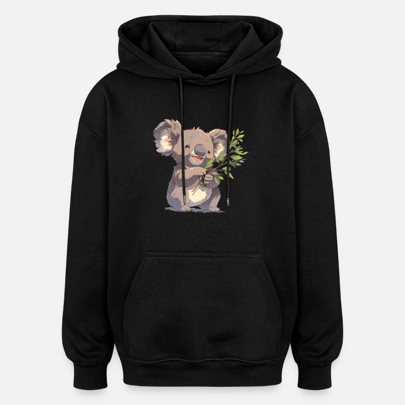 Koalas Koala - Oversized Unisex Hoodie - Schwarz