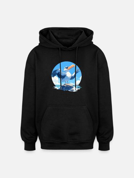 Albatrosse Albatross - Oversized Unisex Hoodie - black