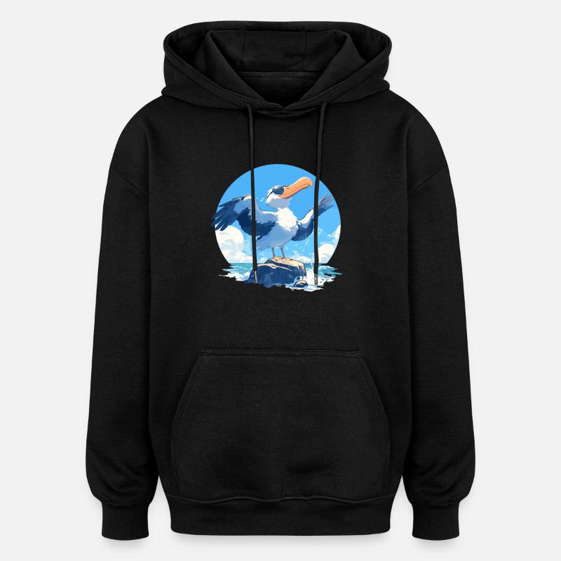 Albatrosse Albatross - Oversized Unisex Hoodie - black