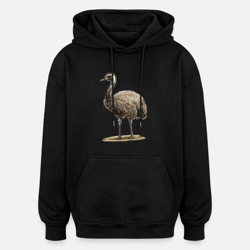 Emus Emu - Oversized Unisex Hoodie - black