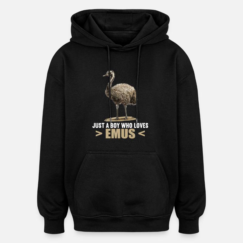 Emus Emu - Oversized Unisex Hoodie - black