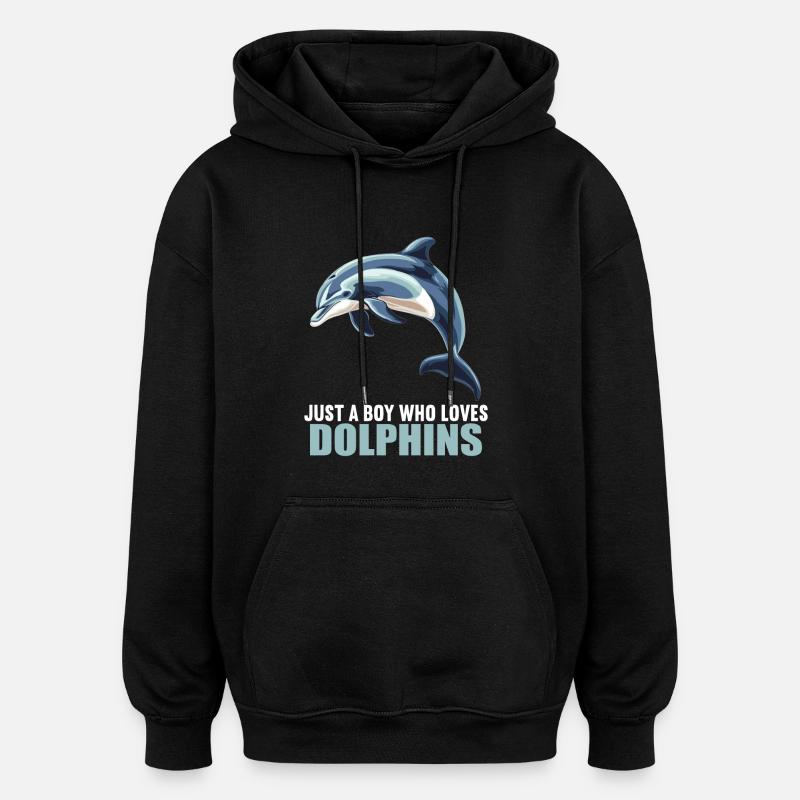 Dauphin Dauphins Dauphin - Sweat à capuche oversize unisexe - noir