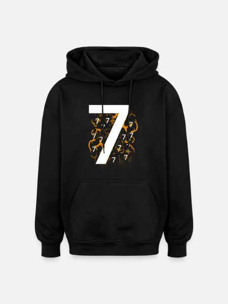 Many sevens - Oversized Unisex Hoodie - black