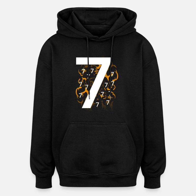 De nombreux sept - Sweat à capuche oversize unisexe - noir