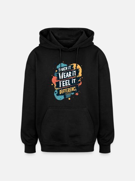 FEEL THE DIFFERENCE - Oversized Unisex Hoodie - black