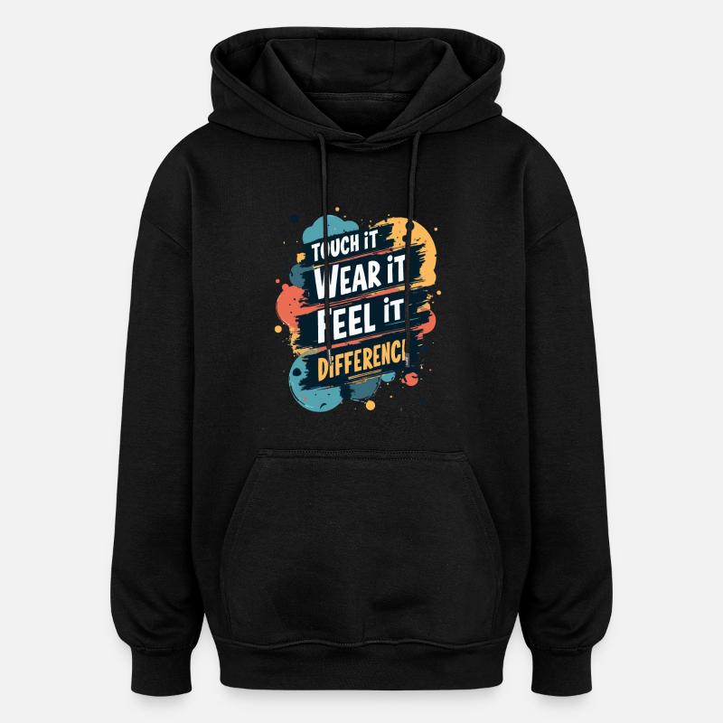 SPÜREN SIE DEN UNTERSCHIED - Oversized Unisex Hoodie - Schwarz