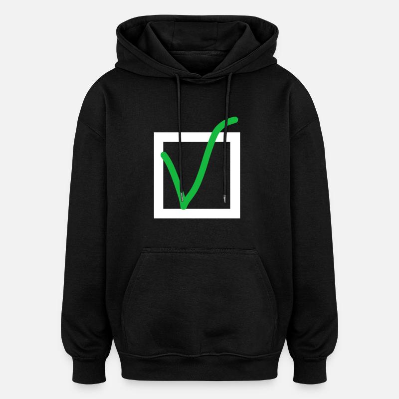 Abhaken - Oversized Unisex Hoodie - Schwarz