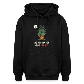 Cannabis - Oversized Unisex Hoodie - Schwarz - Vorne - Noah (186cm)