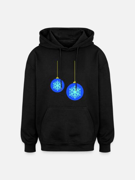weihnachtskugeln - Oversized Unisex Hoodie - Schwarz