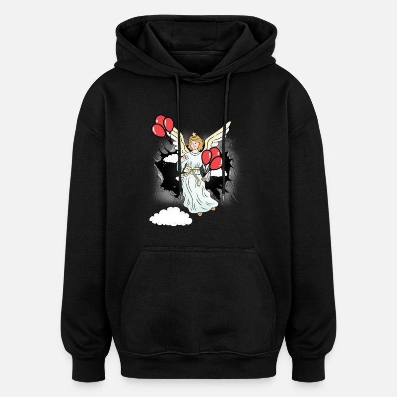 Emgel ballons célestes mystiques spirituels - Sweat à capuche oversize unisexe - noir