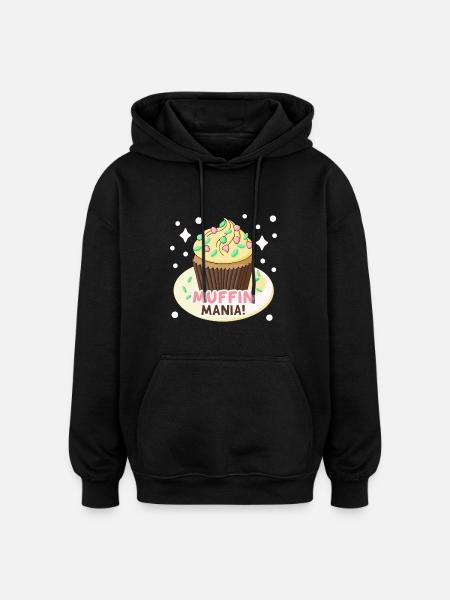 MUFFIN-MANIE - Oversized Unisex Hoodie - Schwarz