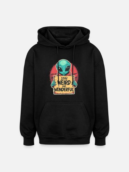 WONDERFUL - Oversized Unisex Hoodie - black