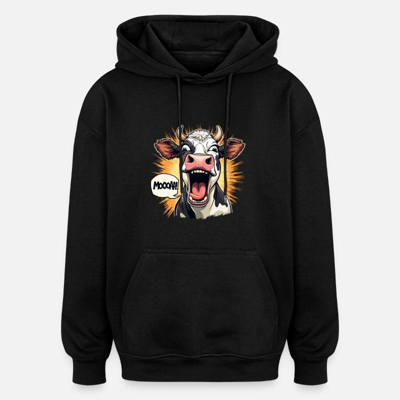 MOOOAA - Oversized Unisex Hoodie - black