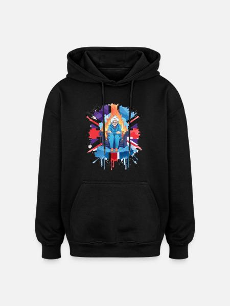 Freezing British Pensioner - Oversized Unisex Hoodie - black