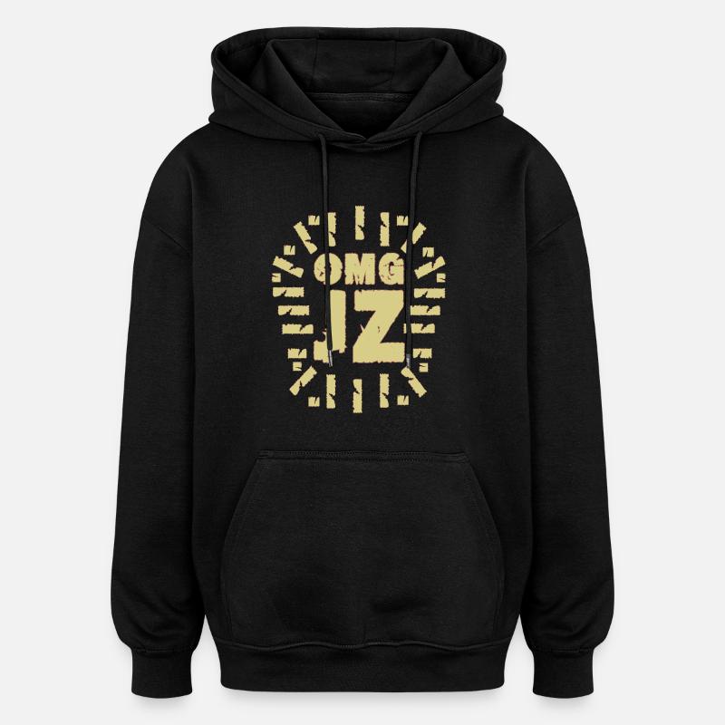 OMG JZ - Sweat à capuche oversize unisexe - noir