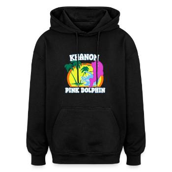 Armoire de vacances pour les vacances à Khanom en Thaïlande - Sweat à capuche oversize unisexe - noir - Devant - Noah (186cm)