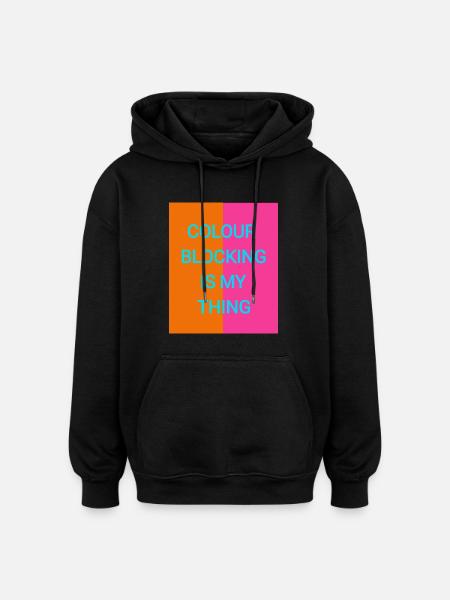 Colours mix - Oversized Unisex Hoodie - black