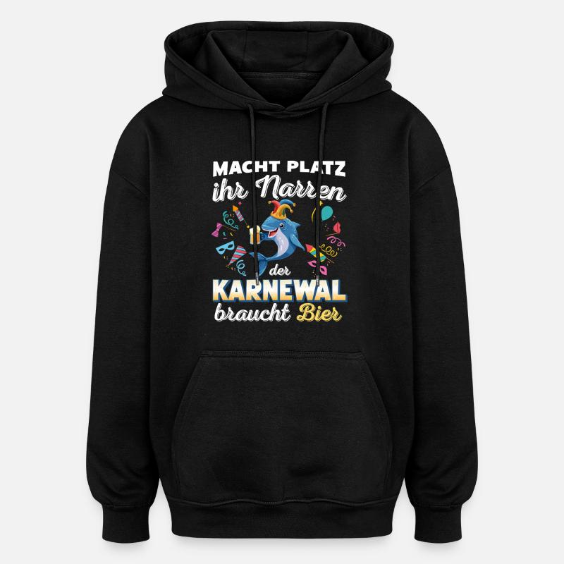 confettis carnaval carnaval design amusant - Sweat à capuche oversize unisexe - noir