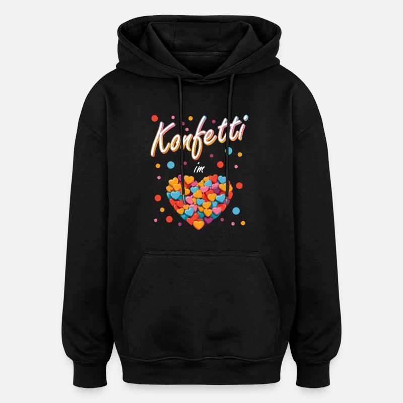 Confetti Carnival Carnival Fun Design - Oversized Unisex Hoodie - black