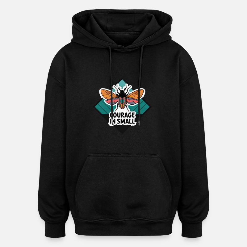 BEE COURAGE IN SMALL - Oversized Unisex Hoodie - black
