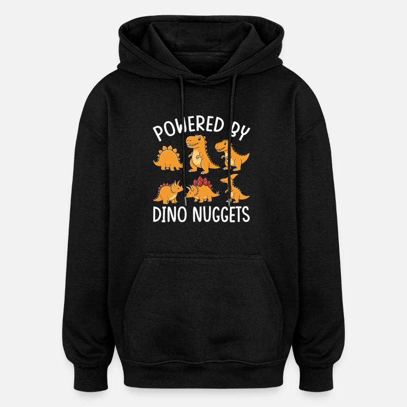 Powered by Dino Nuggets - Oversized Unisex Hoodie - black