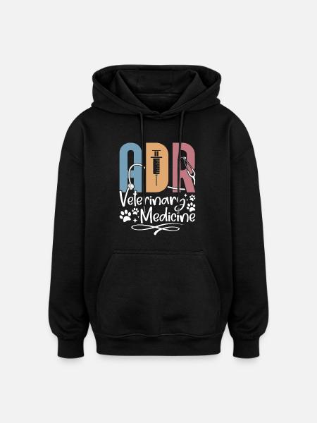 Veterinary Medicine Vet Design - Oversized Unisex Hoodie - black