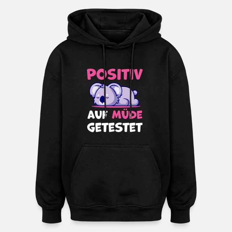 fatigué positif1 T-shirt - Sweat à capuche oversize unisexe - noir