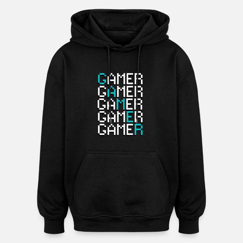 Joueur - Sweat à capuche oversize unisexe - noir