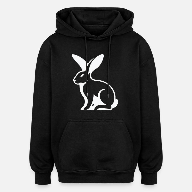 Lapin Lapin - Sweat à capuche oversize unisexe - noir