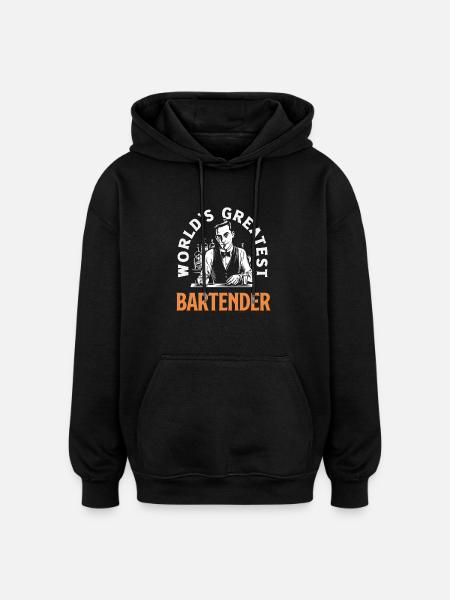 Weltbester Barkeeper Kunstwerk - Oversized Unisex Hoodie - Schwarz