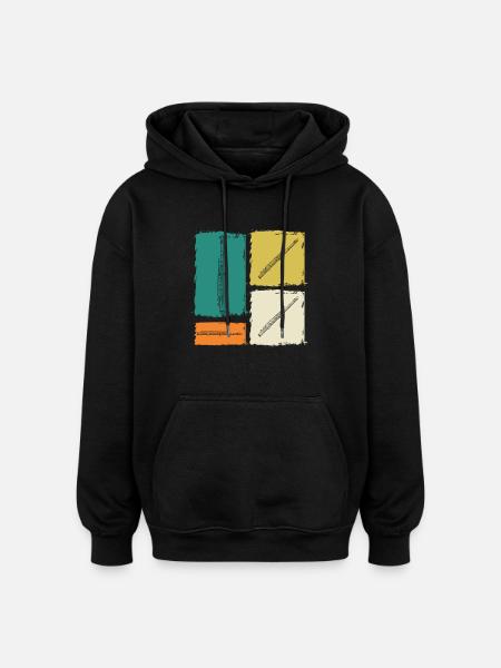Flute player - Oversized Unisex Hoodie - black