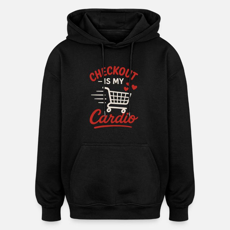 Der Wettbewerbsfähige Lebensmittelkäufer Fast Cart - Oversized Unisex Hoodie - Schwarz