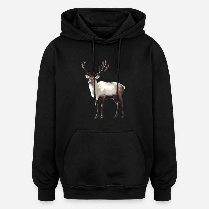 Renne Renne - Sweat à capuche oversize unisexe - noir