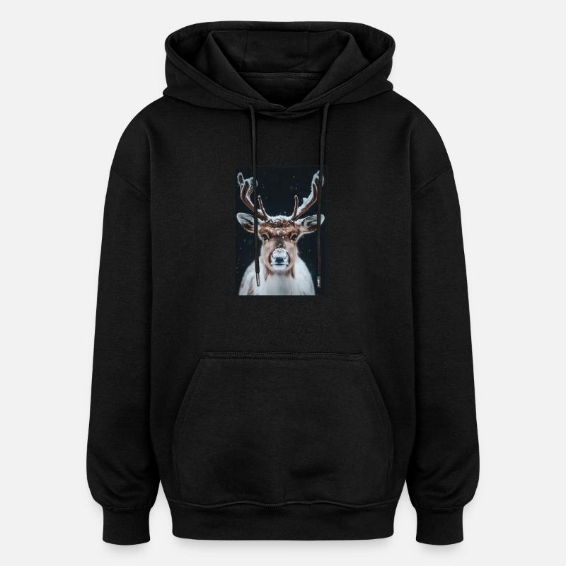 Reindeer Reindeer - Oversized Unisex Hoodie - black