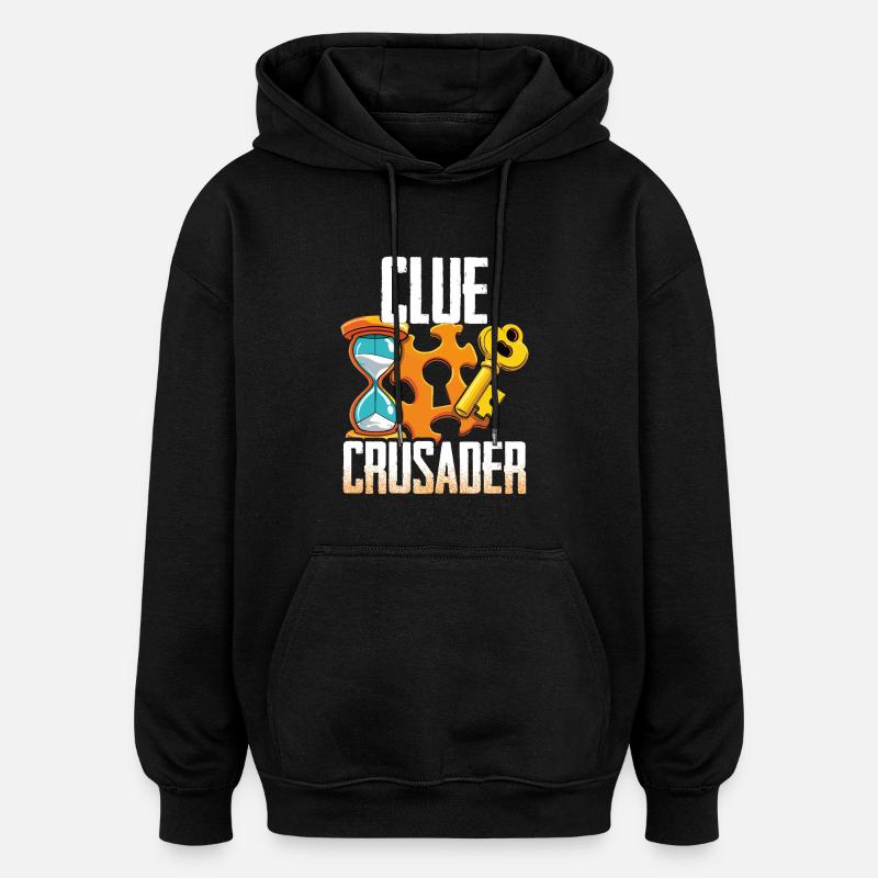 Escape Room Clue Crusader - Sweat à capuche oversize unisexe - noir