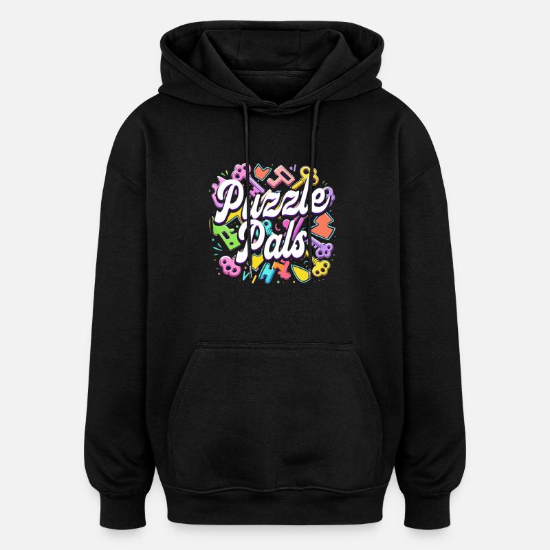 Escape Room Puzzle Pals - Sweat à capuche oversize unisexe - noir
