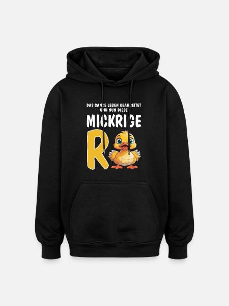 THIS MEASLY PENSION - Oversized Unisex Hoodie - black