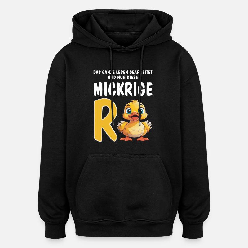 DIESE MICKRIGE RENTE - Oversized Unisex Hoodie - Schwarz