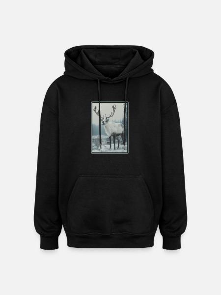 Reindeer Reindeer - Oversized Unisex Hoodie - black