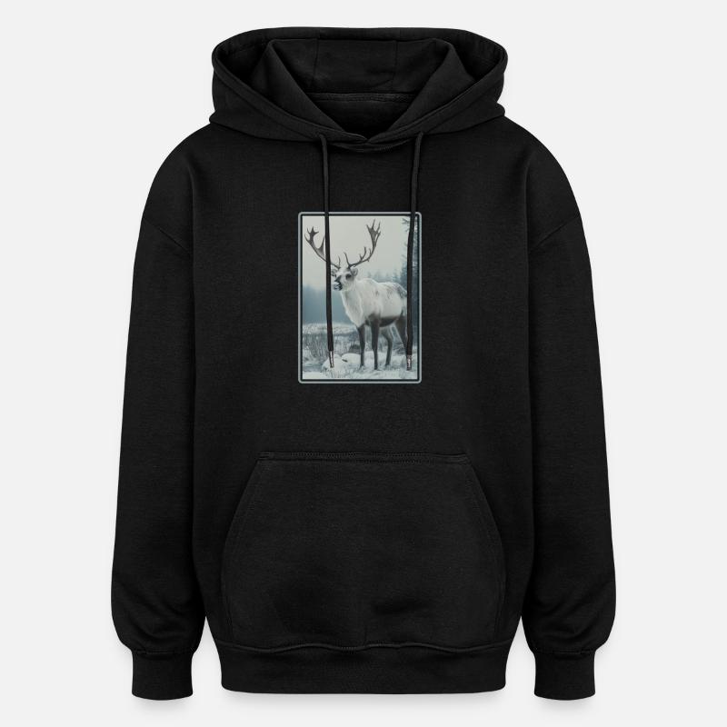 Reindeer Reindeer - Oversized Unisex Hoodie - black