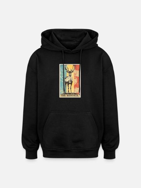 Reindeer Reindeer - Oversized Unisex Hoodie - black