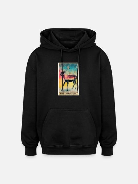 Reindeer Reindeer - Oversized Unisex Hoodie - black