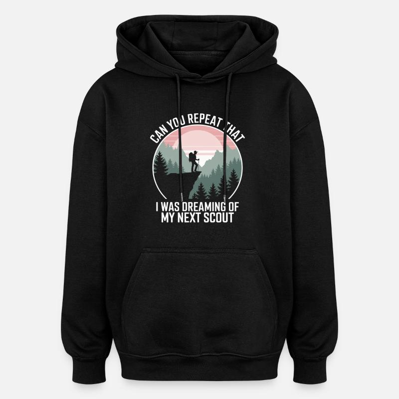 Scout Guide Scout Camping - Oversized Unisex Hoodie - black