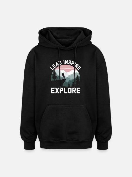 Scout Guide Scout Camping - Oversized Unisex Hoodie - black